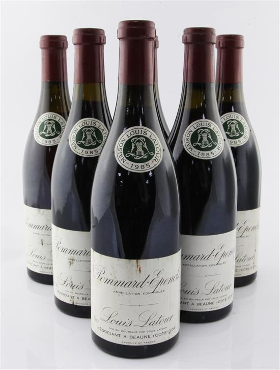 Six bottles of Louis Latour 1er Cru Pommard-Epenots 1985,